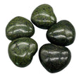 2" Puffed Gemstone Heart - Asterite Serpentine - Magick Magick.com