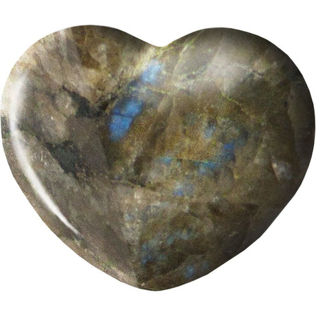 2" Puffed Gemstone Heart - Labradorite - Magick Magick.com