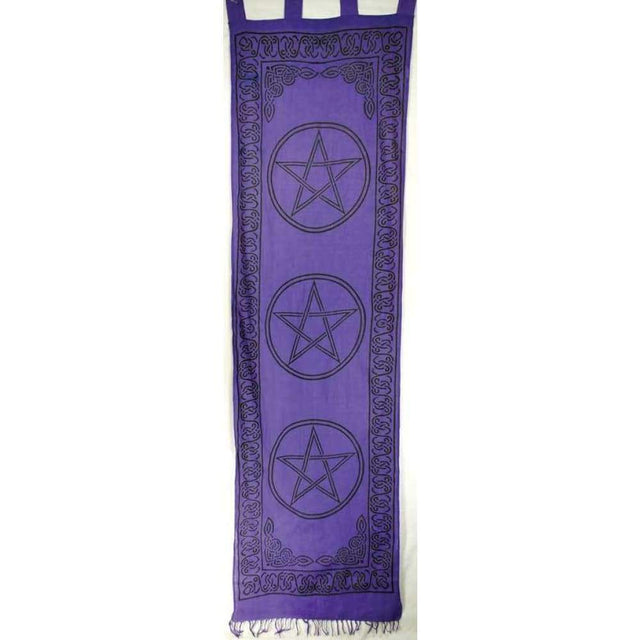 22" x 72" Three Pentagrams Curtain (Set of 2) - Magick Magick.com