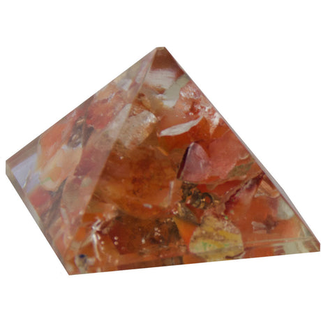 25-35 mm Gemstone Pyramid - Orgone Carnelian - Sacral Chakra - Magick Magick.com
