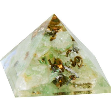 25-35 mm Gemstone Pyramid - Orgone Green Aventurine - Heart Chakra - Magick Magick.com