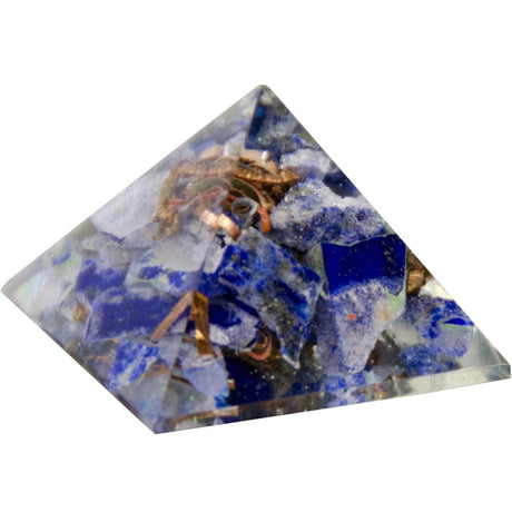 25-35 mm Gemstone Pyramid - Orgone Lapis - Third Eye Chakra - Magick Magick.com