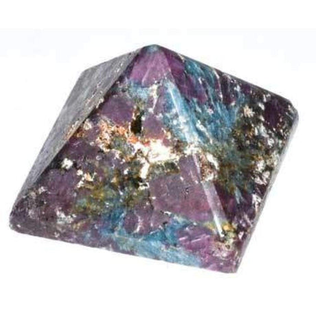 25-35 mm Gemstone Pyramid - Ruby with Kyanite - Magick Magick.com