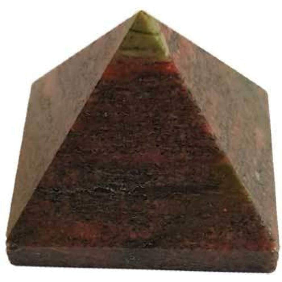 25-35 mm Gemstone Pyramid - Unakite - Magick Magick.com