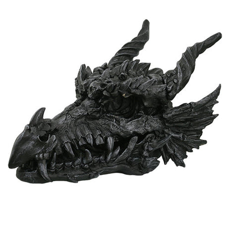 27" Black Dragon Skull Statue - Magick Magick.com