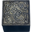 2.3" White Metal Trinket Box - Lotus - Magick Magick.com