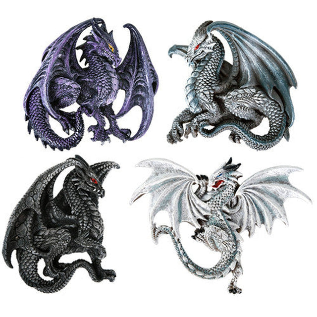 2.5" Dragon Magnets - Winter (Pack of 4) - Magick Magick.com