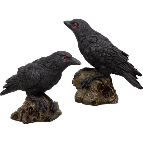 2.5" Polyresin Figurine Statue - Raven (Set of 2) - Magick Magick.com