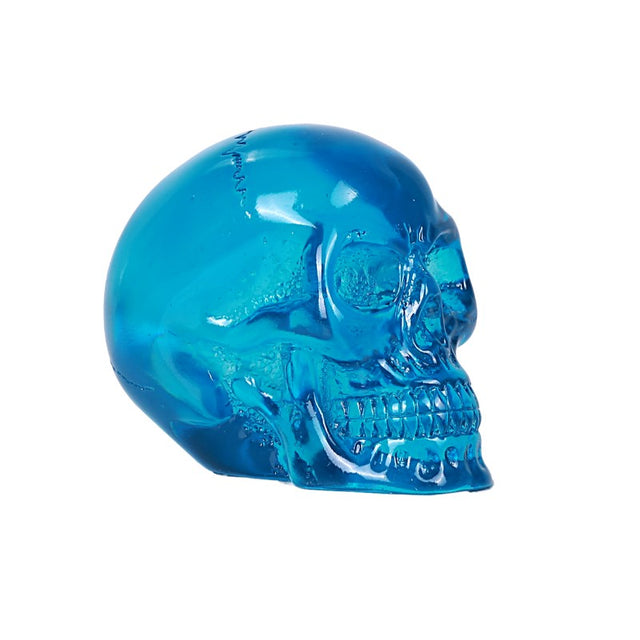 2.75" Translucent Blue Skull Statue (Pack of 4) - Magick Magick.com