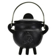 2.75" Triquetra Cast Iron Cauldron with Lid - Magick Magick.com