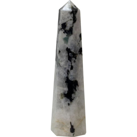 3-4" Gemstone Obelisk - Rainbow Moonstone - Magick Magick.com