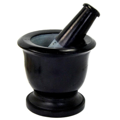 3" Black Soapstone Mortar & Pestle - Magick Magick.com