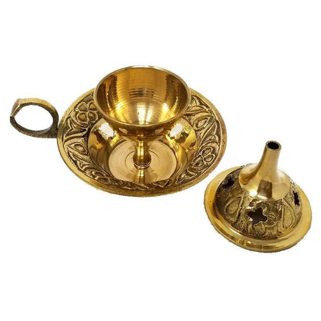 3" Brass Cone Burner with Loop - Magick Magick.com