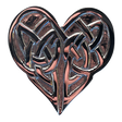 3" Celtic Heart Altar Tile Silver Plated Brass - Magick Magick.com