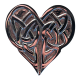 3" Celtic Heart Altar Tile Silver Plated Brass - Magick Magick.com