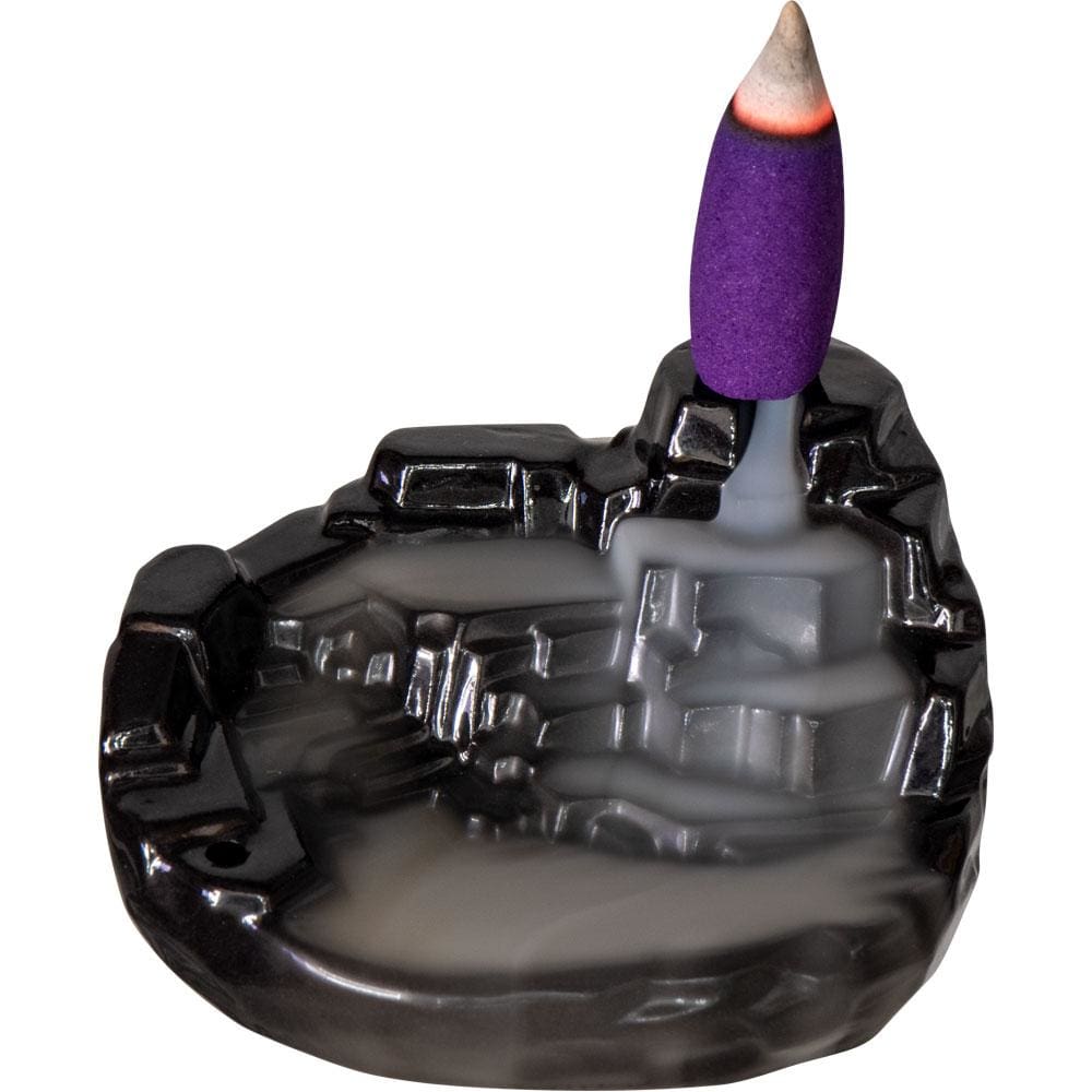 3" Ceramic Backflow Incense Burner - Cascade - Magick Magick.com