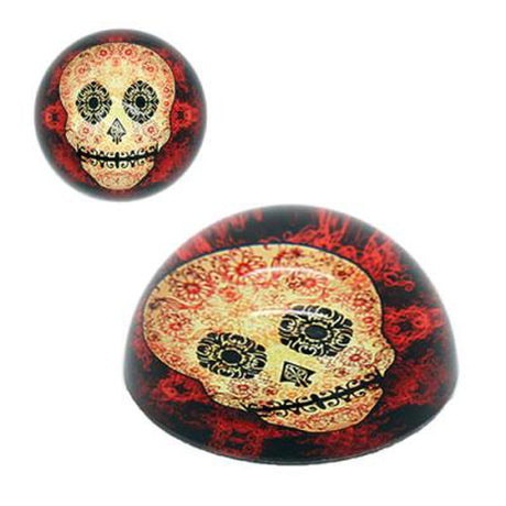 3" Day of the Dead Glass Paperweight - Magick Magick.com