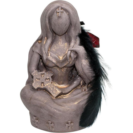 3" Gypsum Cement Figurine - Morrigan Raven Goddess - Magick Magick.com