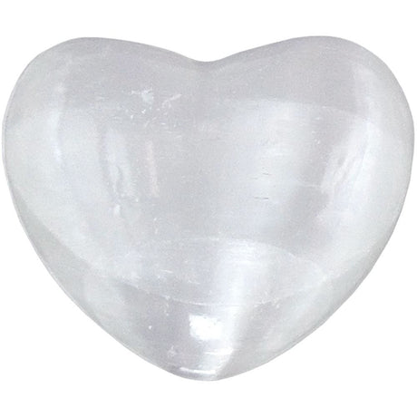3" Puffed Gemstone Heart - Selenite - Magick Magick.com