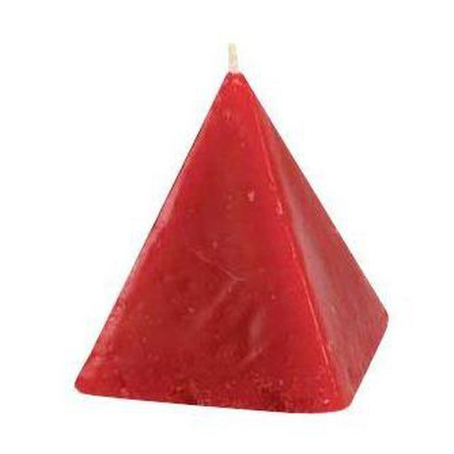 3" Pyramid Candle - Red (Cinnamon) - Magick Magick.com