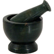 3" Soapstone Mortar & Pestle - Black Plain - Magick Magick.com