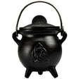 3" Triquetra Cast Iron Cauldron with Lid - Magick Magick.com