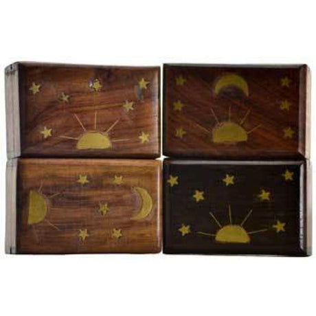 3" x 2" Celestial Wood Box - Magick Magick.com