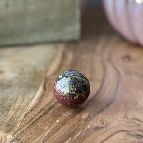 30 mm Gemstone Sphere - Dragon Bloodstone - Magick Magick.com