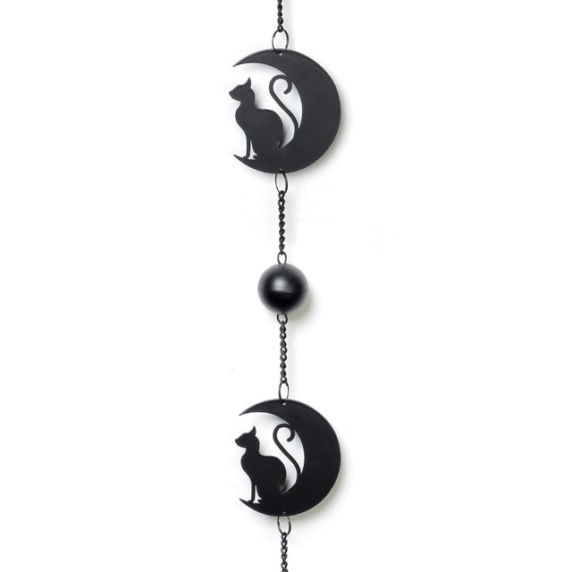 31" Black Cat and Moon Hanging Decoration - Magick Magick.com