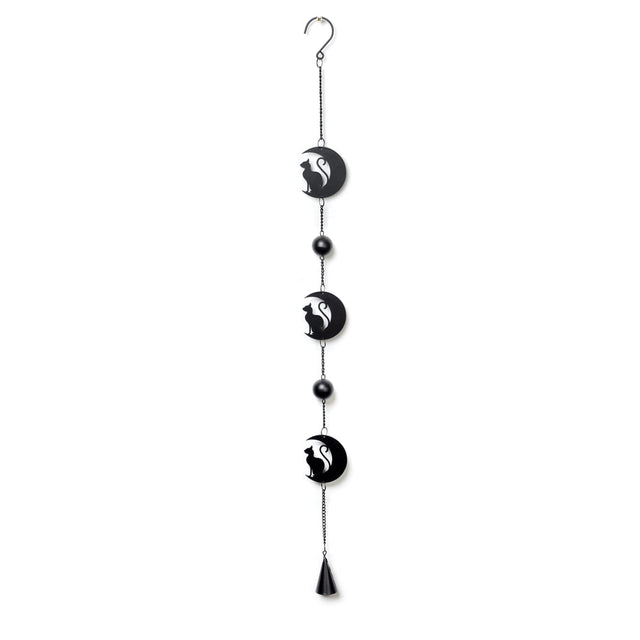 31" Black Cat and Moon Hanging Decoration - Magick Magick.com