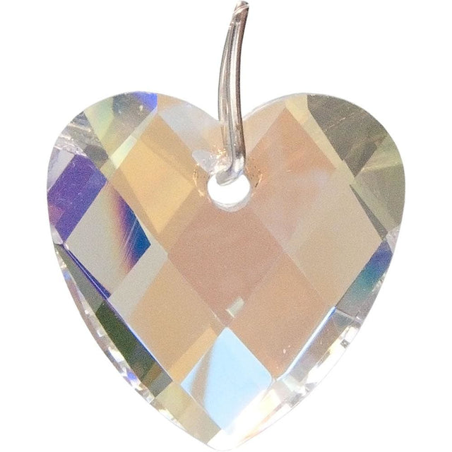 32 mm Prism Crystal - Faceted Heart AB - Magick Magick.com