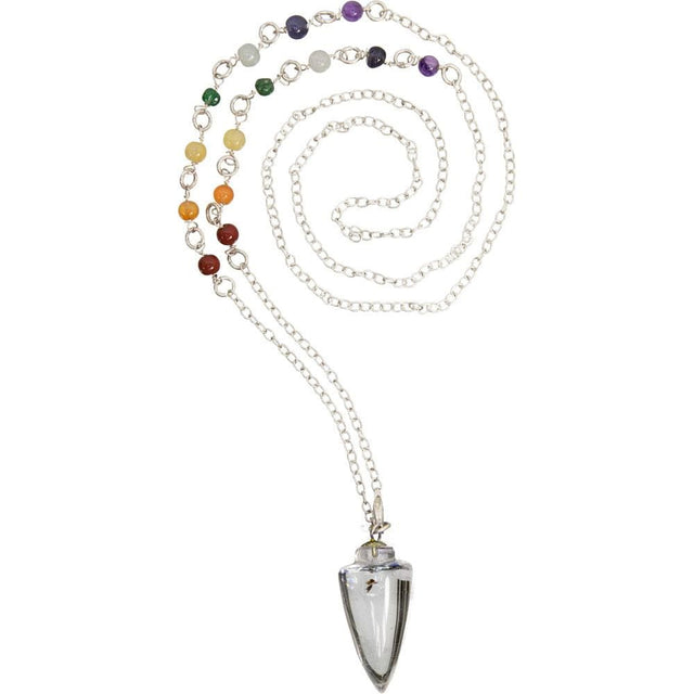 34" Pendulum Necklace - Clear Quartz - Magick Magick.com