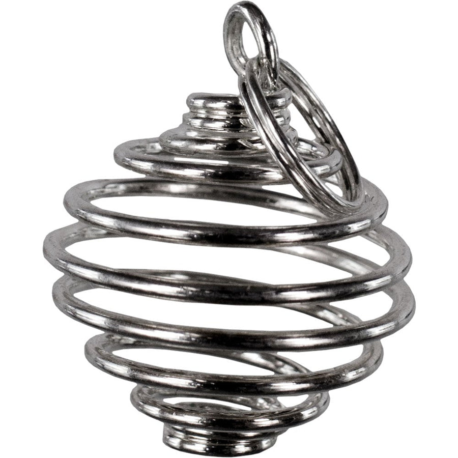 3/4" Silver Plated Cage Pendant for Tumbled Stones - Magick Magick.com