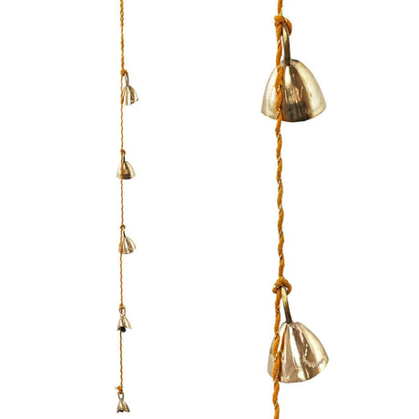 35" Brass String Bells - Gold String - Magick Magick.com