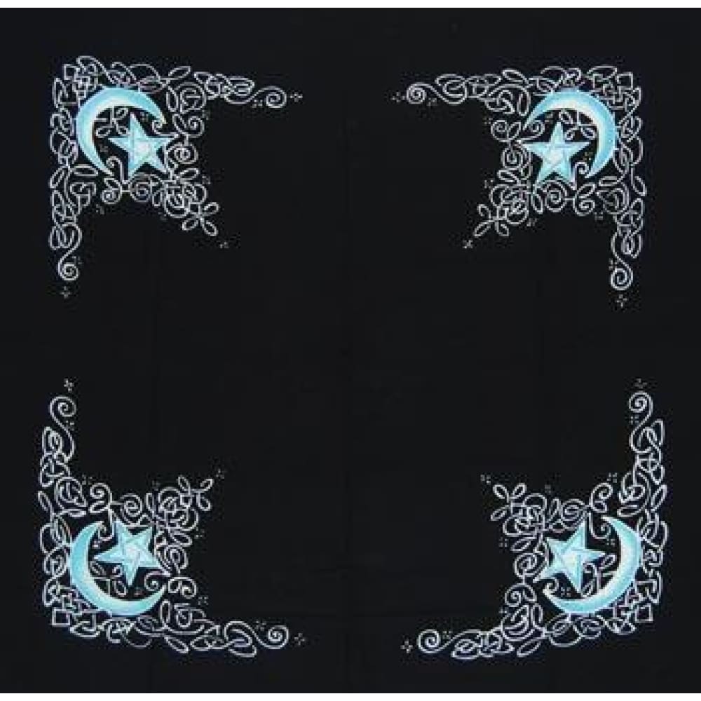 36" Cotton Altar Cloth - Celtic Moon - Magick Magick.com