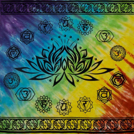 36" Cotton Altar Cloth - Lotus Chakra - Magick Magick.com