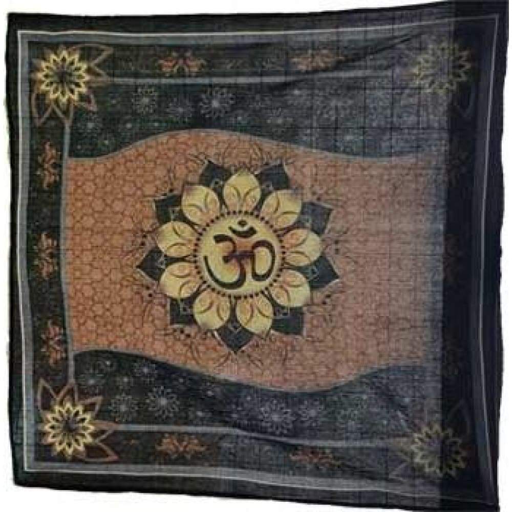 36" Cotton Altar Cloth - Om Lotus - Magick Magick.com