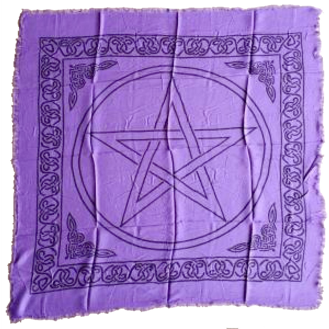 36" Satin Altar Cloth - Pentagram - Magick Magick.com