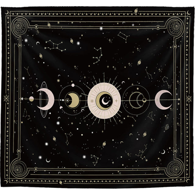 39" x 59" Polyester Tapestry - Moon Phases - Magick Magick.com