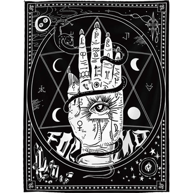 39" x 59" Polyester Tapestry - Palmistry - Magick Magick.com