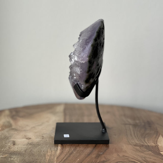 3.38 lb Amethyst Polished Geode on Metal Stand - Magick Magick.com