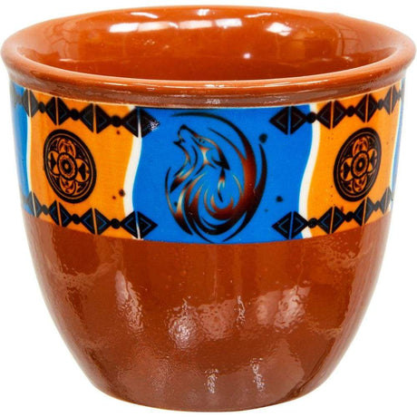 3.5" Ceramic Smudge Pot - Native - Magick Magick.com
