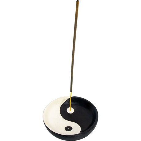 3.5" Wood Incense Holder - Yin Yang - Magick Magick.com