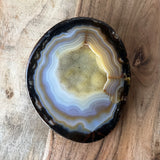 3.7 lb Geode Agate with Druzy Polished Pot (2 Piece) - Magick Magick.com