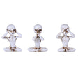 3.75" Alien Statue Set - See, Hear, Speak No Evil (Set of 3) - Magick Magick.com