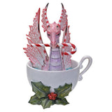 3.75" Amy Brown Dragon Statue - Peppermint Teacup - Magick Magick.com