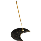 3.75" Ceramic Incense Burner - Moon - Magick Magick.com