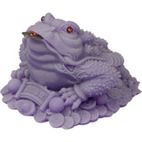 3.75" Frosted Acrylic Feng Shui Figurine Money Toad - Purple - Magick Magick.com