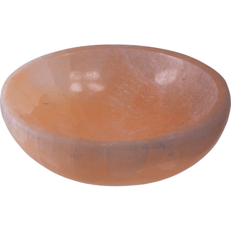 3.75" Gemstone Carving Bowl - Orange Selenite - Magick Magick.com