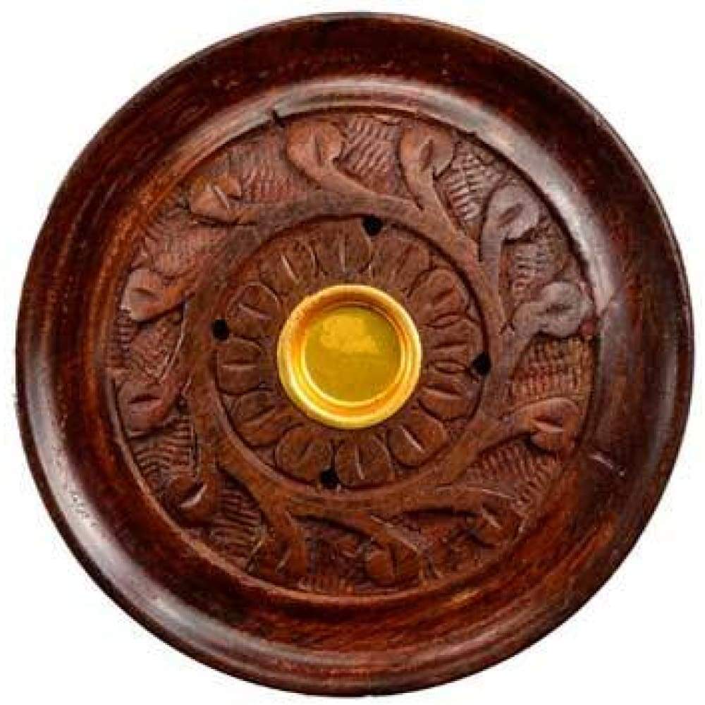 3.75" Wood Carved Stick / Cone Burner - Magick Magick.com